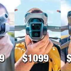 BEST Drone to Buy in 2024 - Mini 4 Pro vs Air 3 vs Mavic 3 Pro
