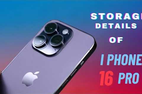 i I PHONE 16 PRO : Latest Upcoming Storage Updates ! Finally😮