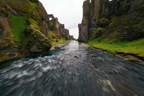 FPV Drone Flight through Beautiful Iceland Canyon