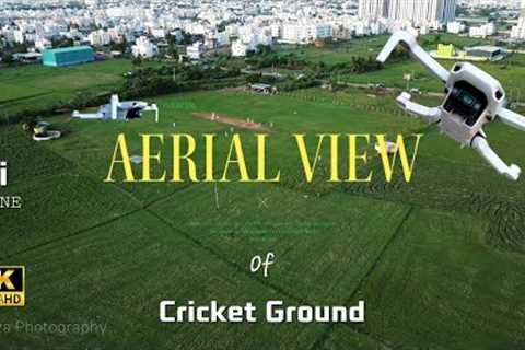 4K Aerial View | Cricket Ground & paddy field #djimini2se #cinematic #cricketlover #drone #dji