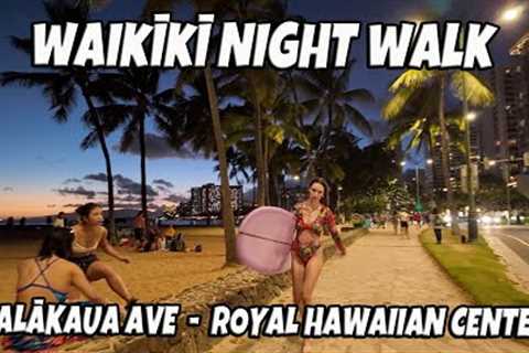 Waikiki Night Walk Kalakaua Ave | Royal Hawaiian Center | Things to See in Honolulu Hawaii