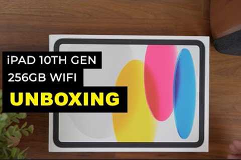 Apple iPad 10th Gen 256GB WiFi Unboxing - Setup & Installation of Screen Protector and Case