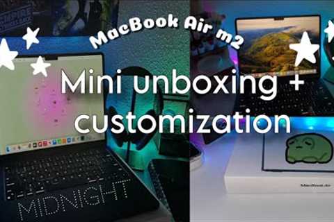 Mac Book Air M2 (Midnight) UNBOXING + customization| 2024