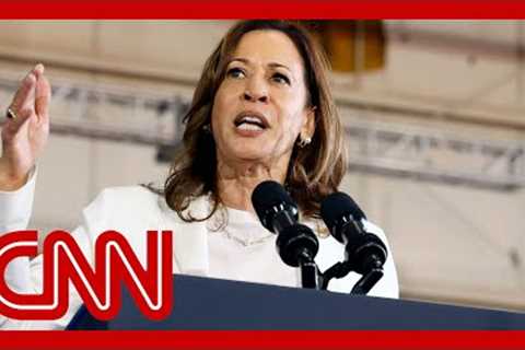 See Harris'' reaction to hecklers interrupting her speech