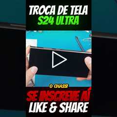 Celular com Tela Trincada! Manchas Pretas na Tela? Troca de Tela Samsung S24 Ultra