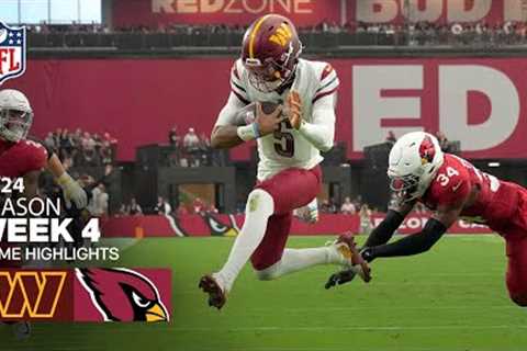 Washington Commanders vs. Arizona Cardinals Game Highlights | NFL 2024 Season Week 4