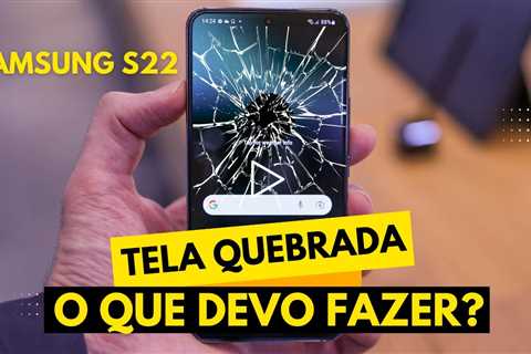 Celular Samsung com mancha preta na tela! Troca de Tela Samsung S22