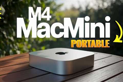 How to make M4 Mac Mini Fully Portable like a LAPTOP !