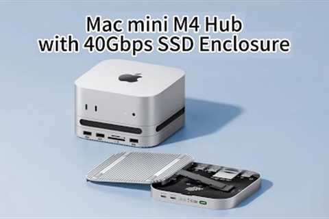 40Gbps Mac mini M4 Docking Station with USB4 SSD Enclosure