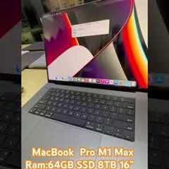 wow MacBook Pro 16” M1 Max Ram:64GB SSD 8TB 99%