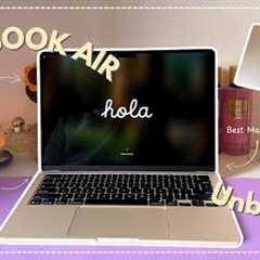 MACBOOK AIR M4 AESTHETIC UNBOXING 💫 | 2025 STARLIGHT | 512 GB | Best Laptop in 2025 🤍