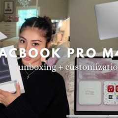 MacBook Pro M4 💻🎀 unboxing + aesthetic homescreen setup