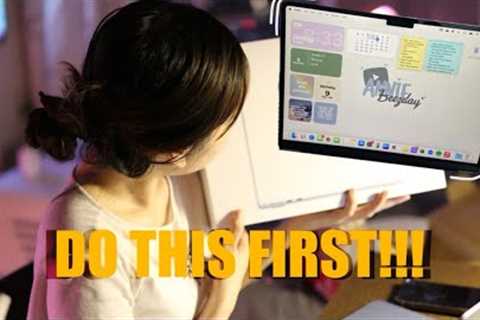 Customizations Macbook Air M4 sky blue | Unboxing + free apps to install