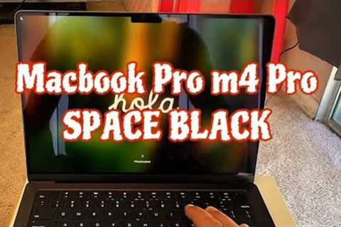 ASMR - UNBOXING THE *NEW* SPACE BLACK MACBOOK PRO m4 pro Chips..#asmr #applelaptops #gadgetreview