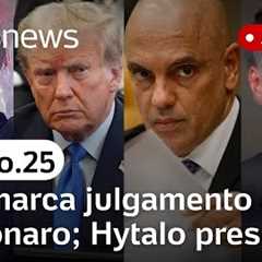 STF marca julgamento de Bolsonaro e aliados; Hytalo Santos preso: últimas notícias; Lula x Trump e+