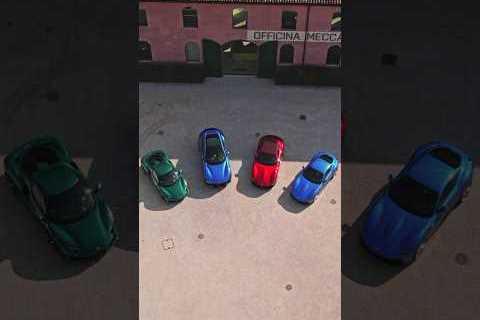 During August you can find these four #Ferrari Sports Cars in the #MuseoEnzoFerrari forecourt.